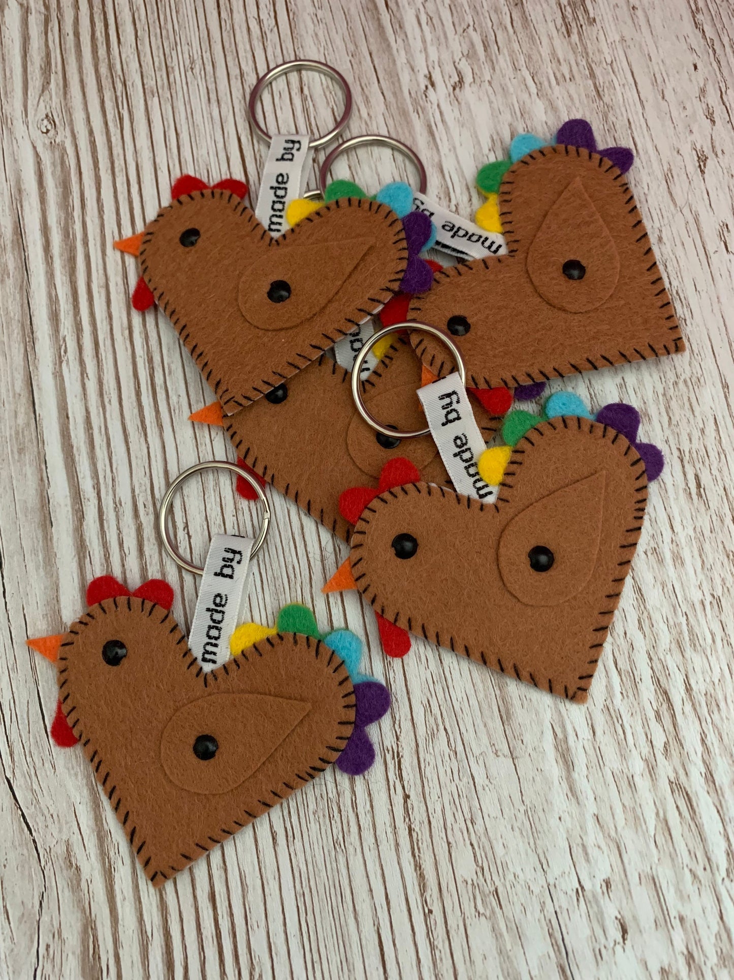 Chicken keyring, chicken keychain, cockerel keyring, cockerel keyring