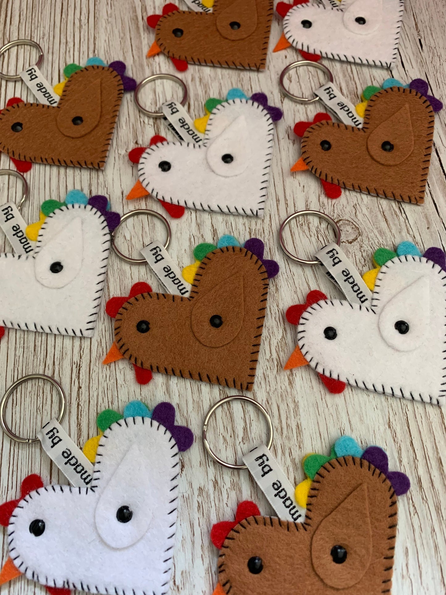 Chicken keyring, chicken keychain, cockerel keyring, cockerel keyring
