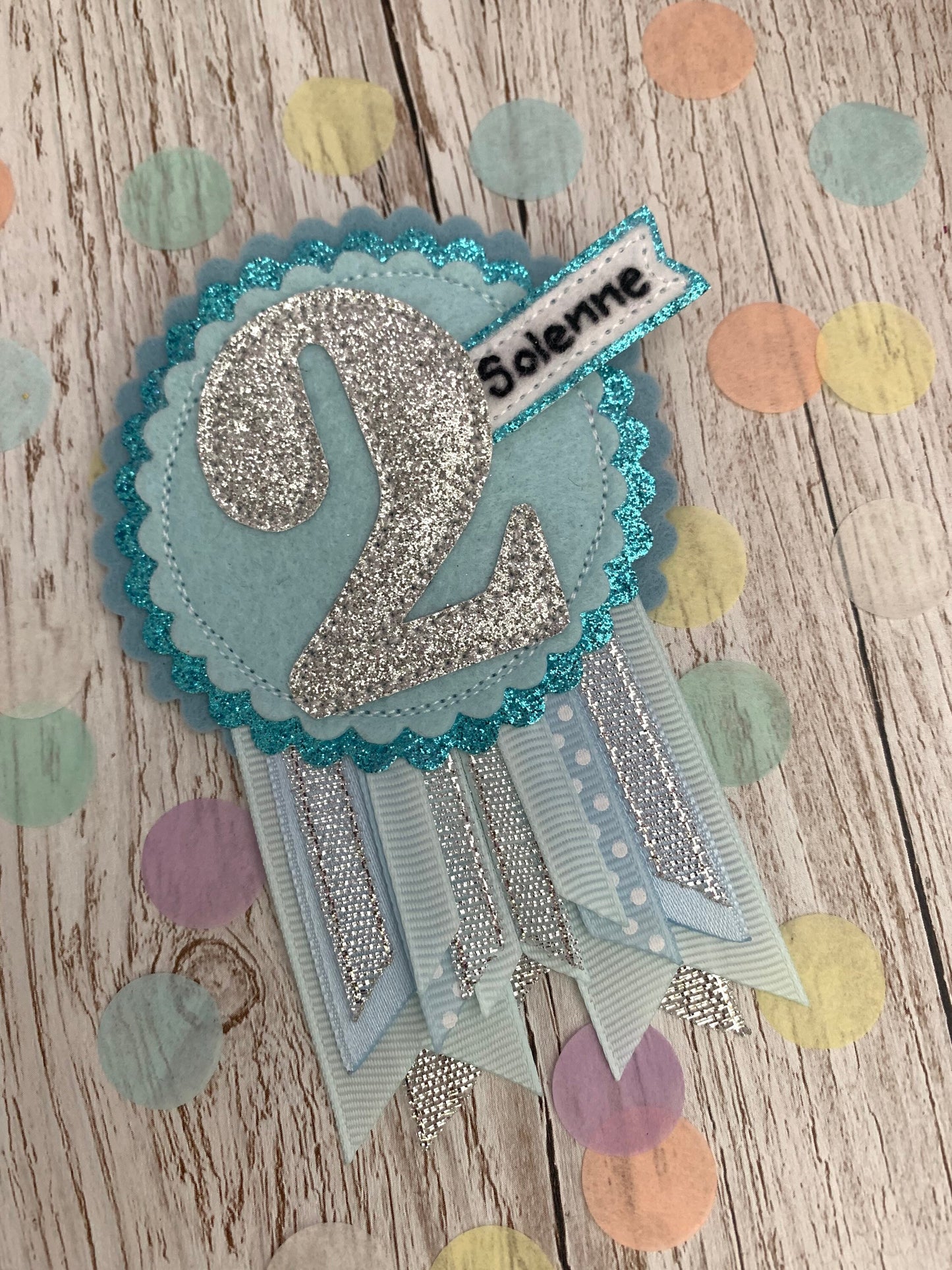 Elsa frozen personalised age birthday badge rosette, Ice birthday badge, frozen birthday badge, silver birthday badge