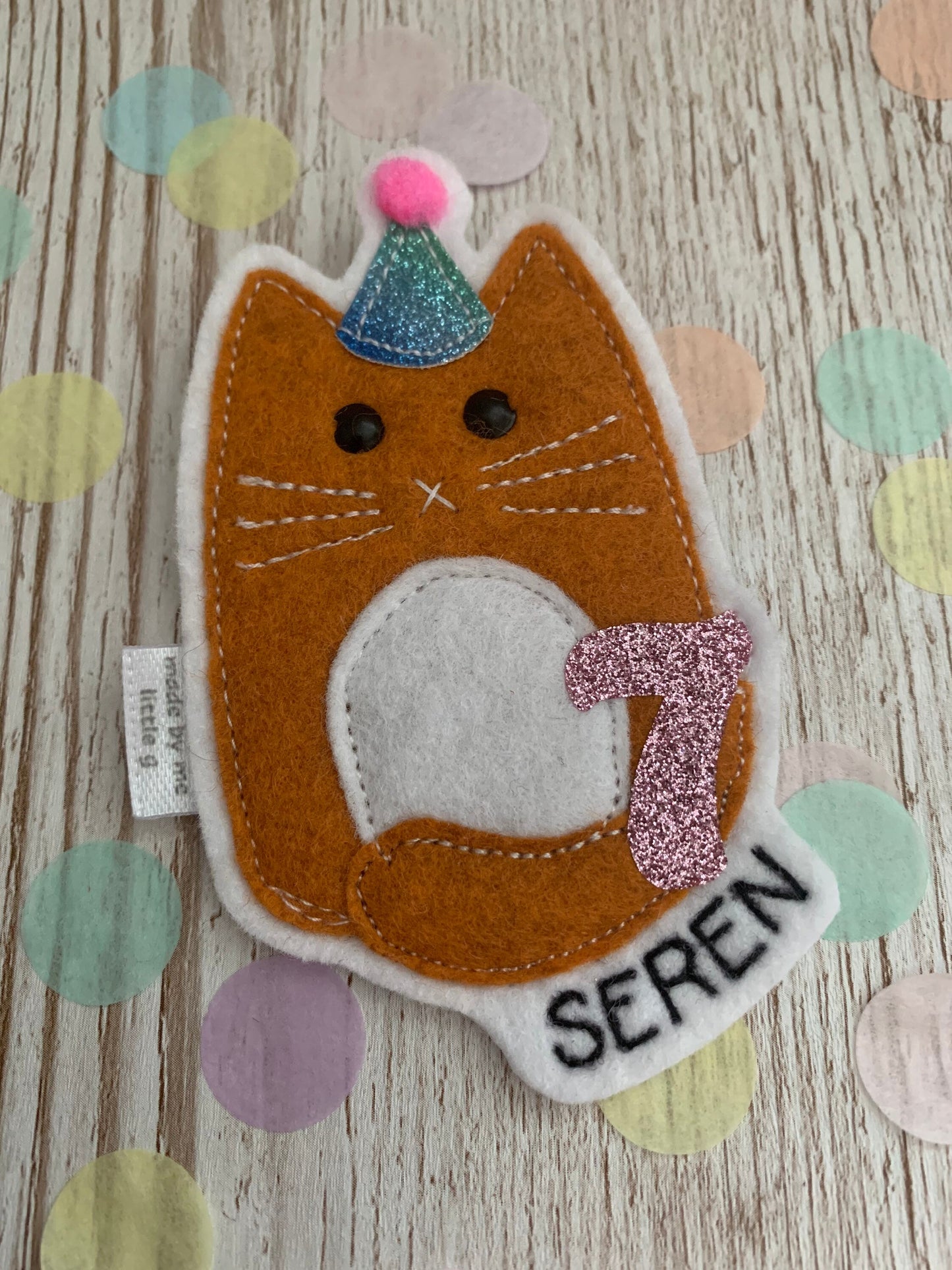 Cat birthday badge, personalised cat birthday badge, birthday badge, bat badge, kitten birthday badge, kitten badge