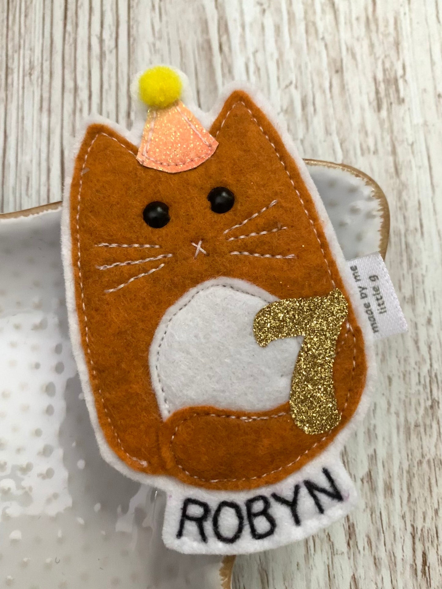 Cat birthday badge, personalised cat birthday badge, birthday badge, bat badge, kitten birthday badge, kitten badge