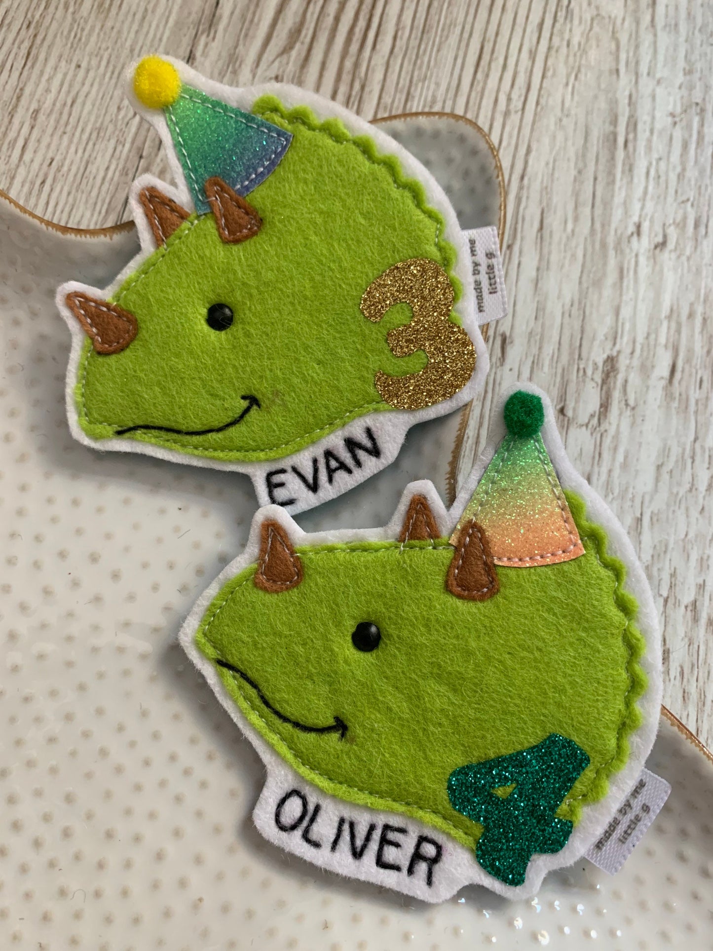 Triceratops personalised birthday badge, birthday badge, personalised birthday badge, dinosaur birthday, dinosaur birthday badge