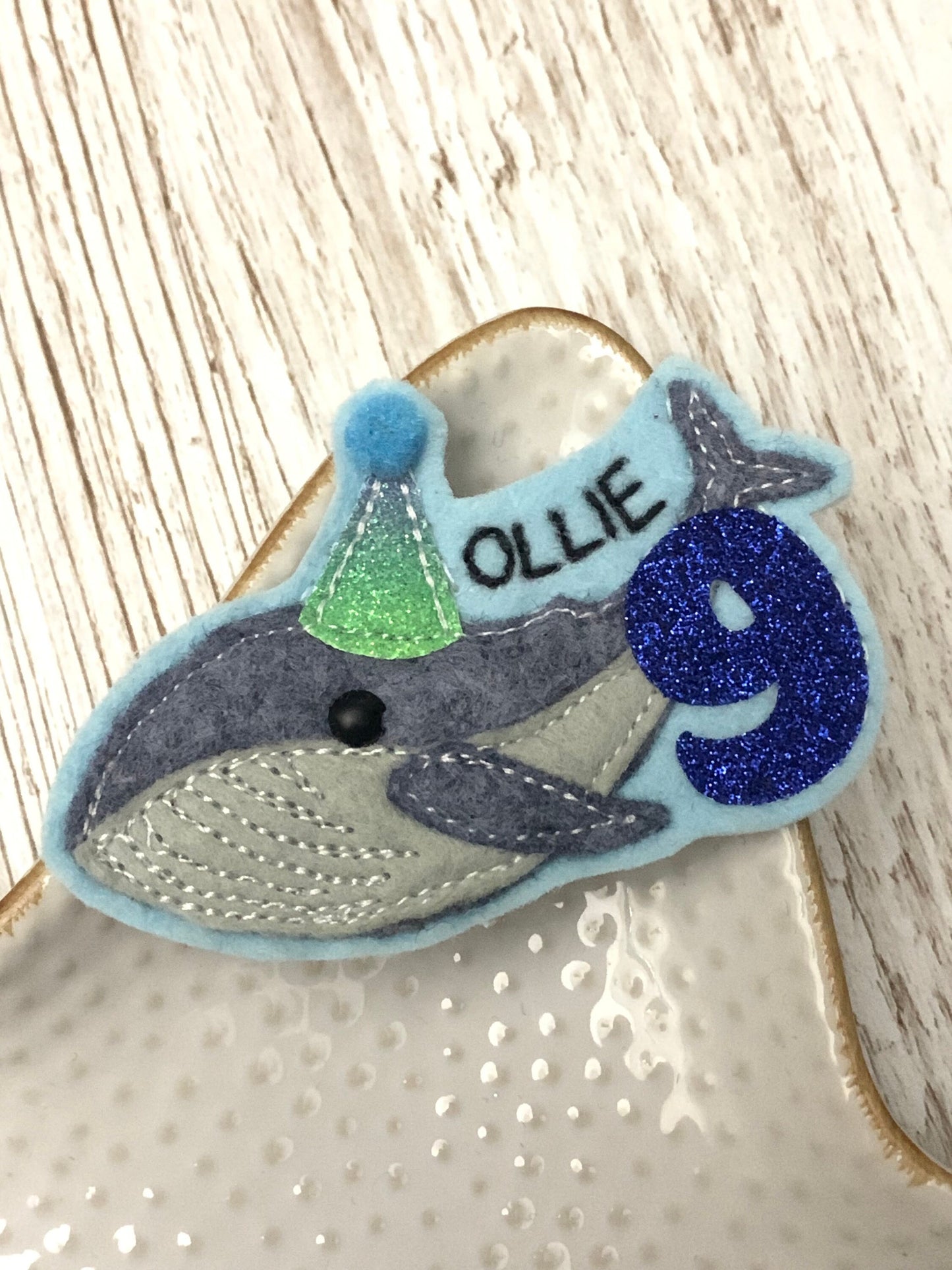 Whale birthday badge, personalised whale birthday badge, birthday badge, whale birthday, whale badge