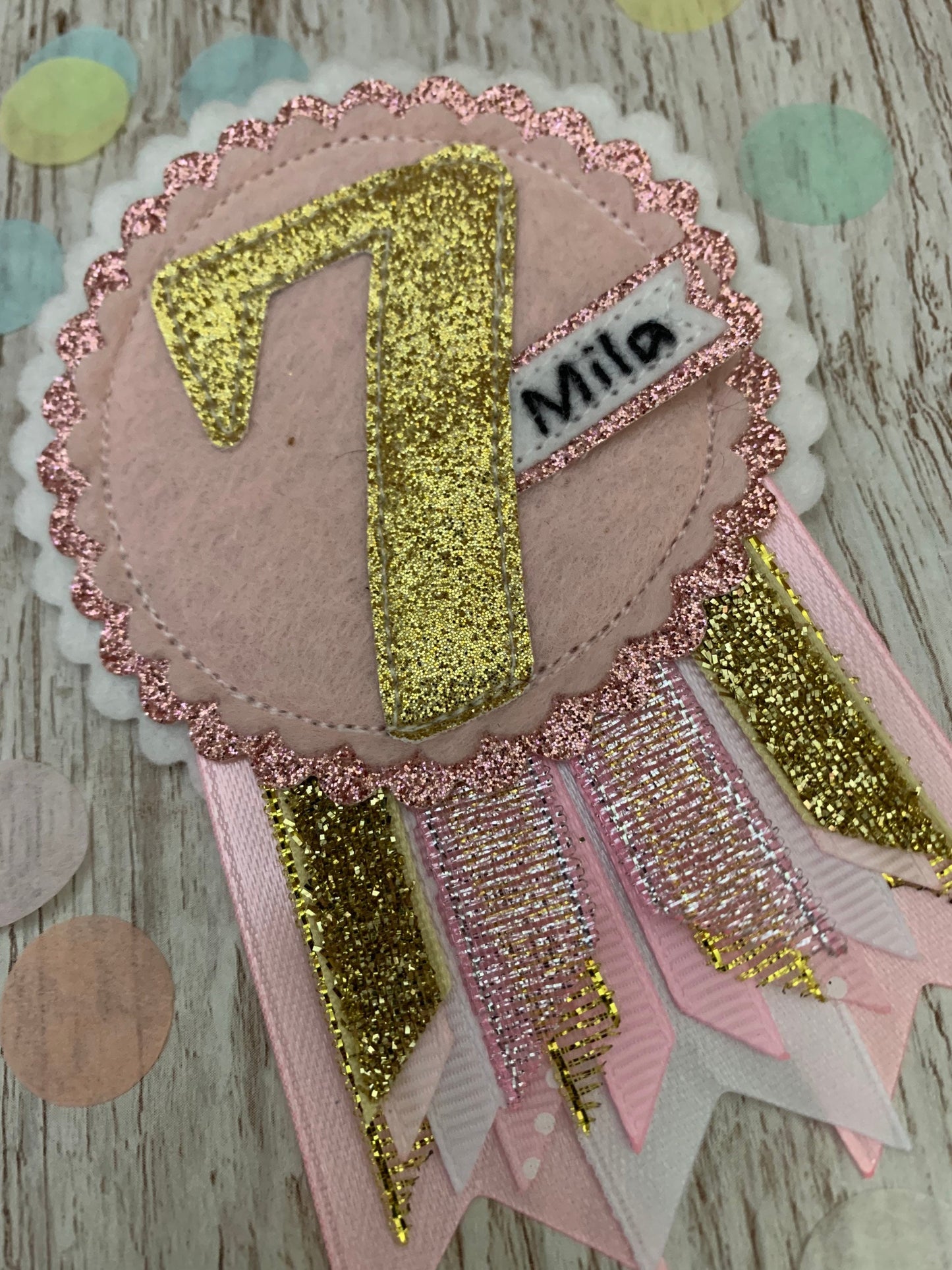 Princess personalised age birthday badge rosette, birthday badge, personalised birthday badge