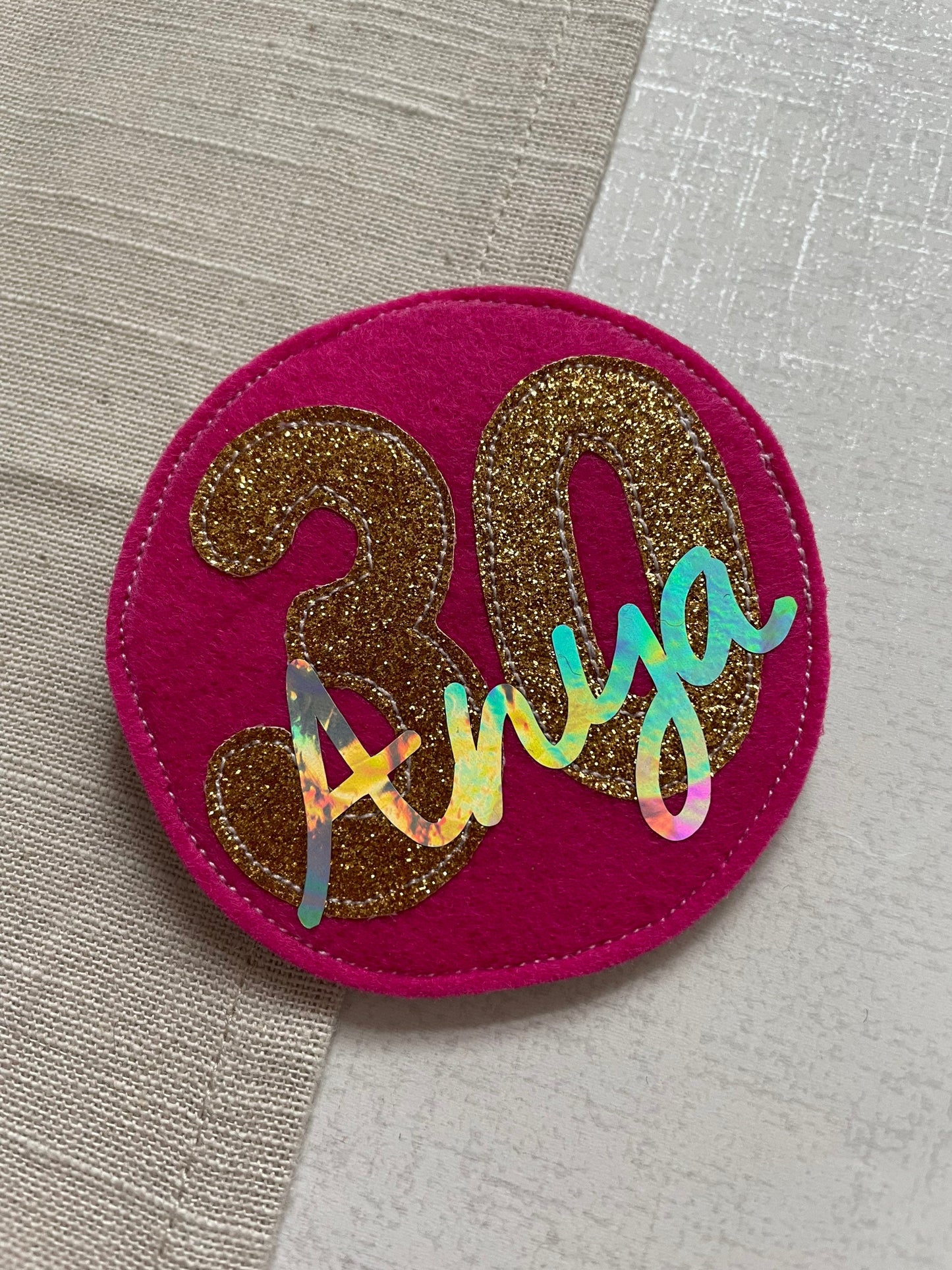 Personalised age birthday badge, birthday badge, personalised birthday badge, age birthday badge