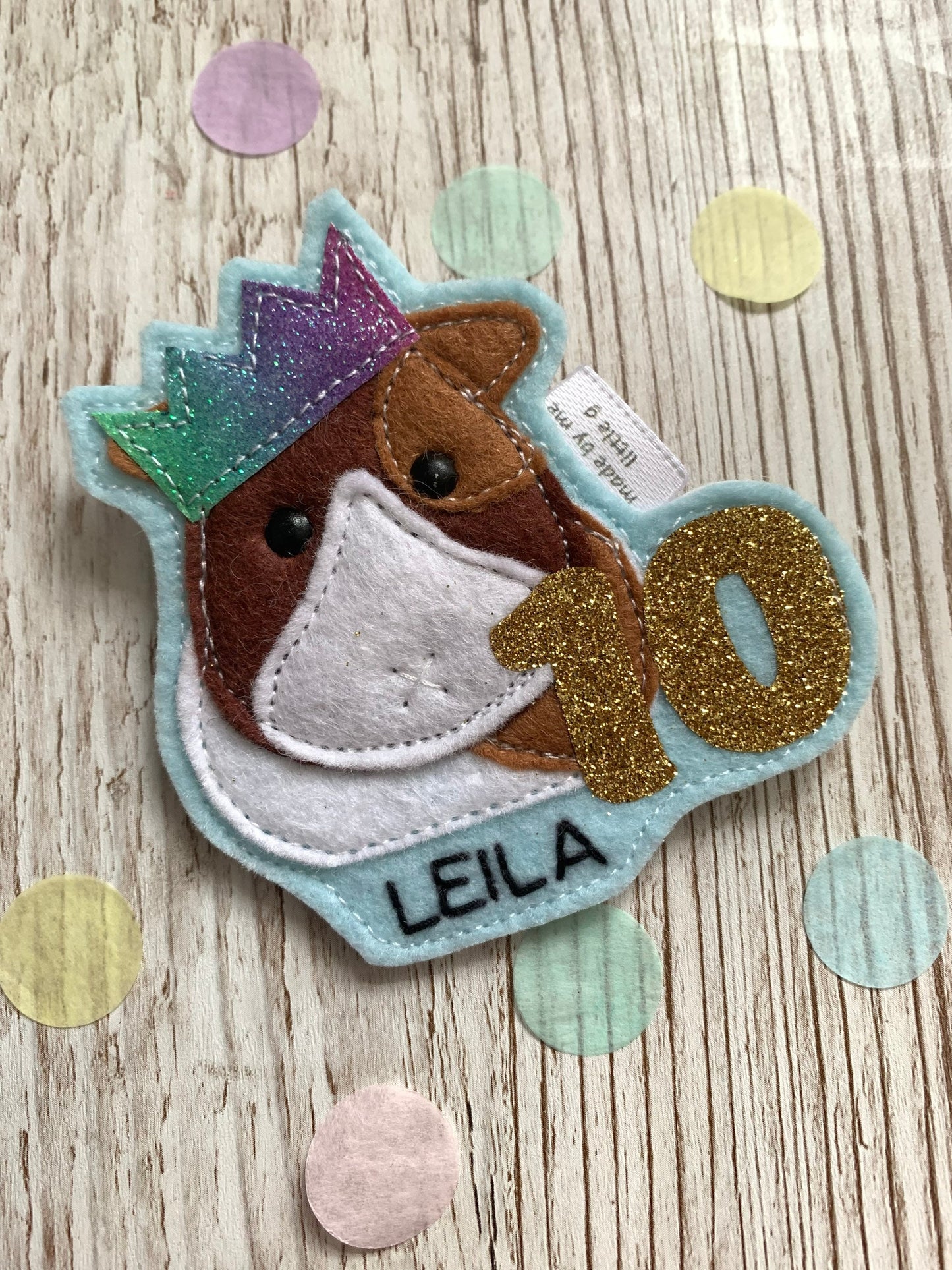 Guinea pig birthday badge, personalised guinea pig birthday badge, birthday badge, guinea pig badge, guinea pig birthday