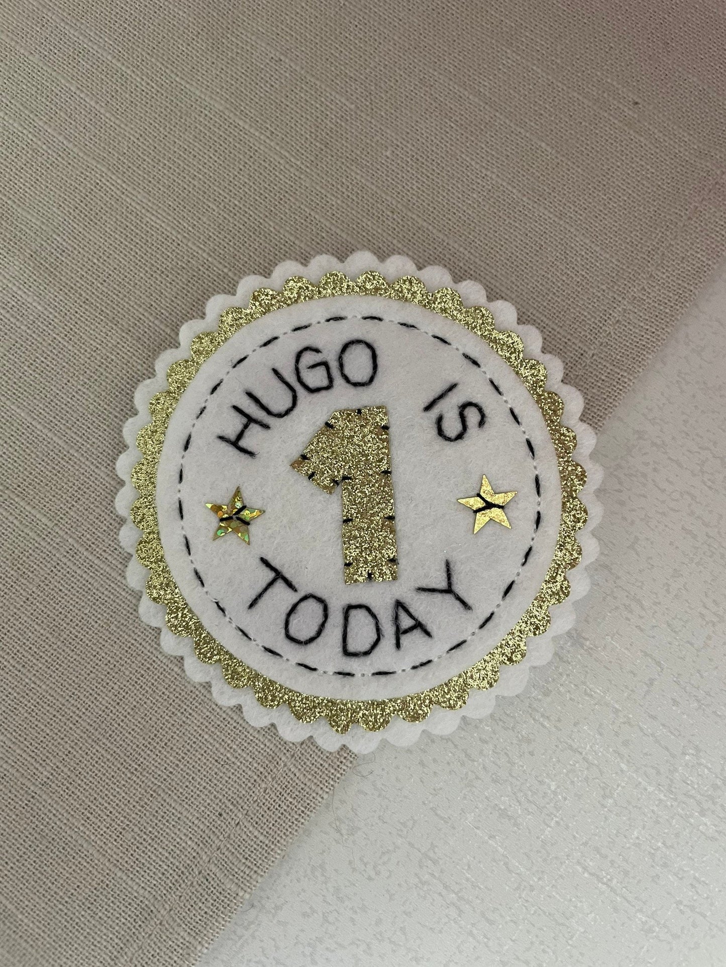Custom sparkle personalised birthday badge, birthday badge, personalised birthday badge, name birthday badge