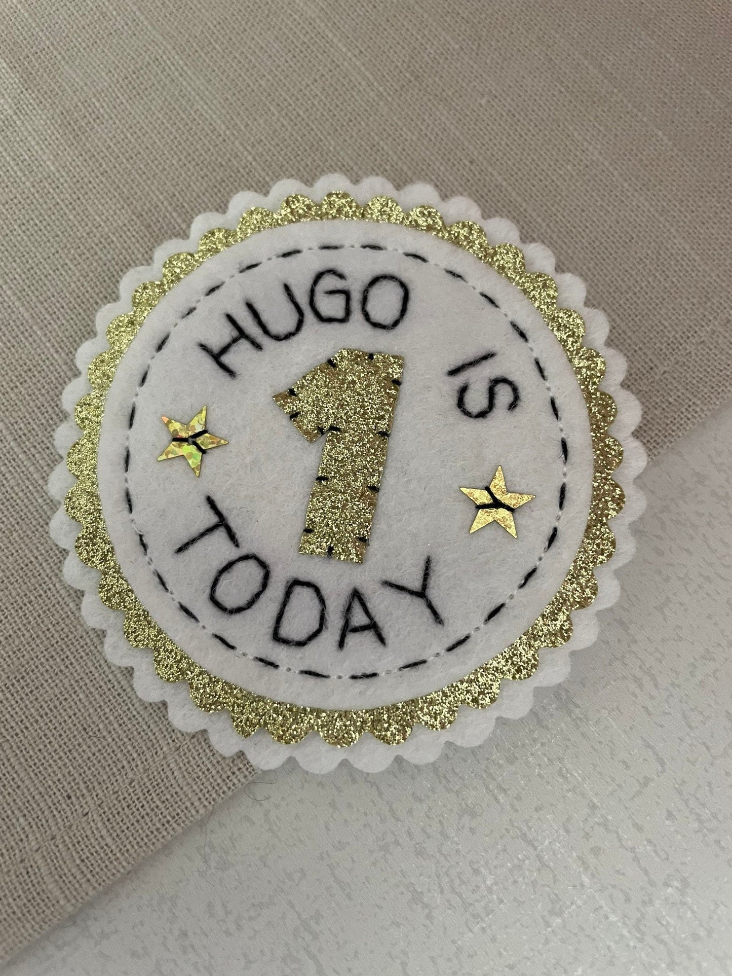 Custom sparkle personalised birthday badge, birthday badge, personalised birthday badge, name birthday badge