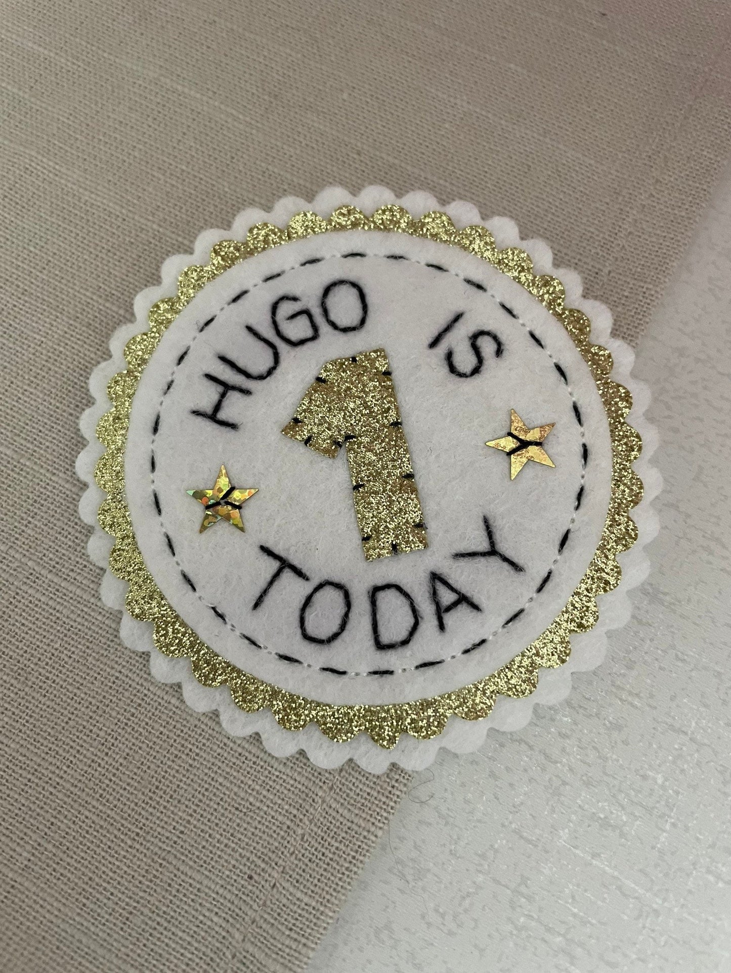 Custom sparkle personalised birthday badge, birthday badge, personalised birthday badge, name birthday badge