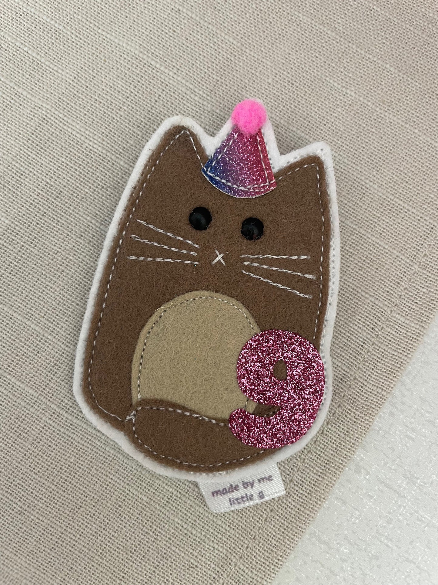 Cat birthday badge, personalised cat birthday badge, birthday badge, bat badge, kitten birthday badge, kitten badge