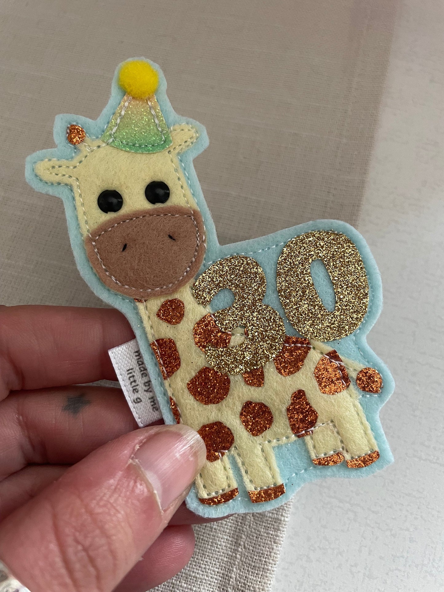 Giraffe birthday badge, PLEASE READ INFO, personalised tiger birthday badge, birthday badge