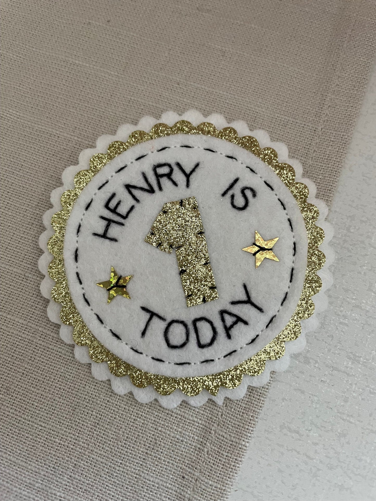 Custom sparkle personalised birthday badge, birthday badge, personalised birthday badge, name birthday badge