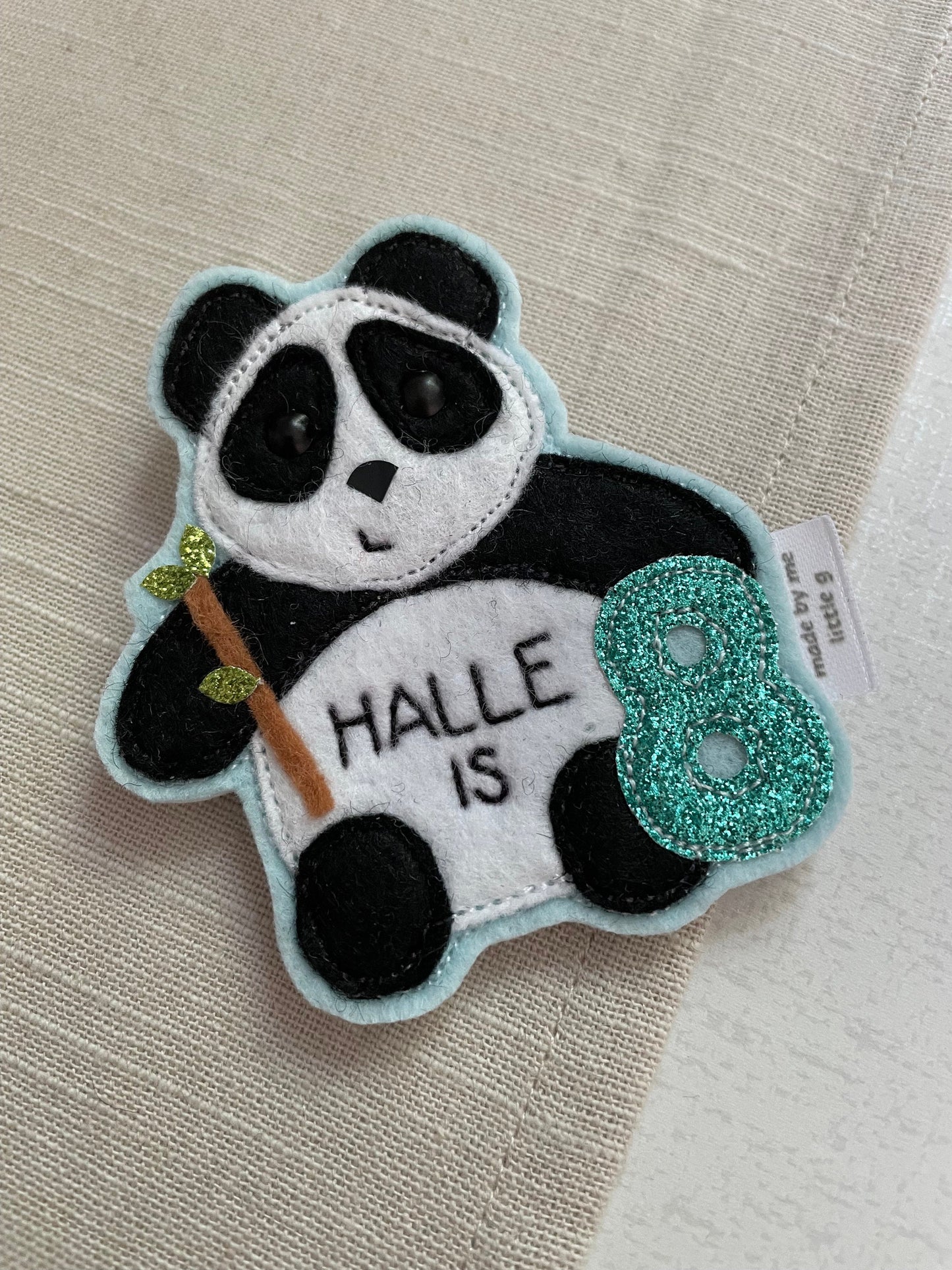 Panda personalised birthday badge, birthday badge, personalised birthday badge, panda badge, panda birthday badge