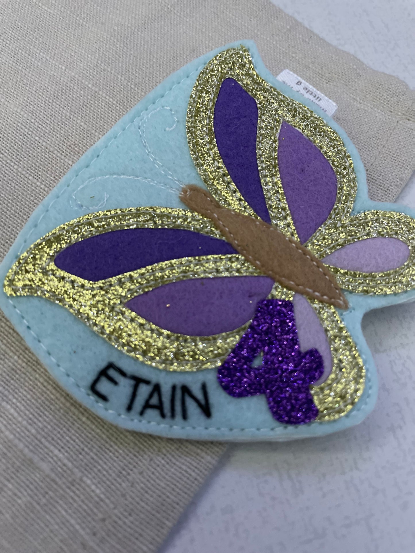 Butterfly birthday badge