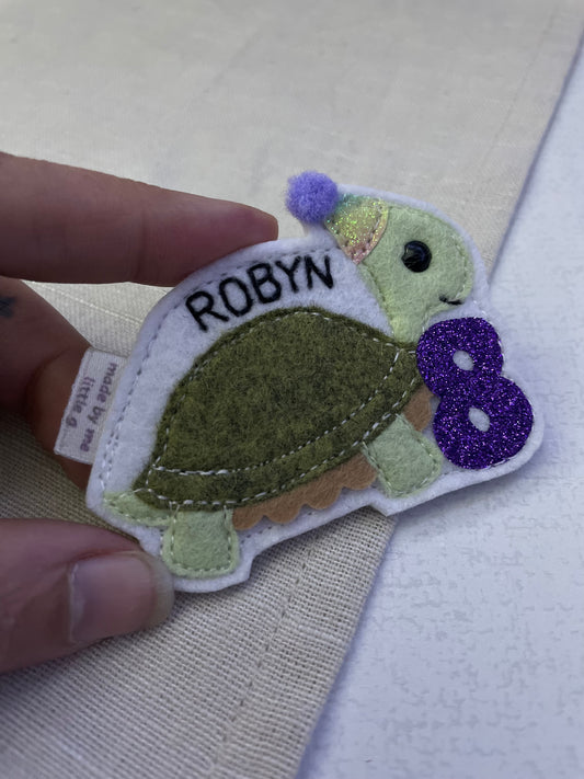 Tortoise birthday badge