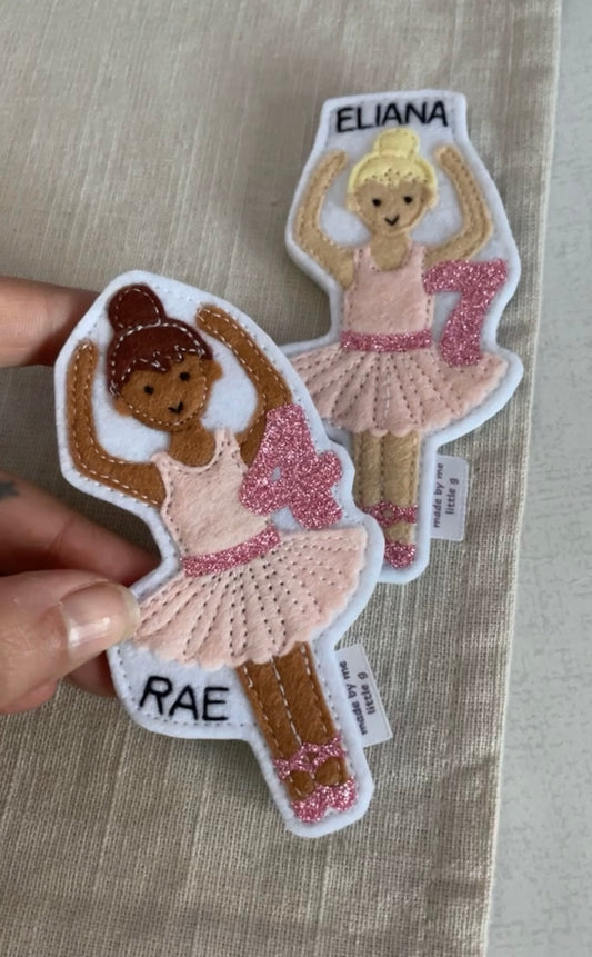 Ballet dancer birthday badge