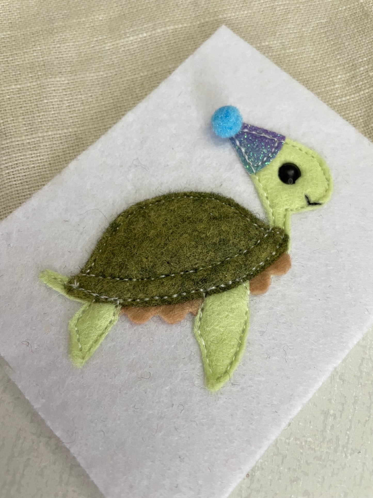 Turtle birthday badge