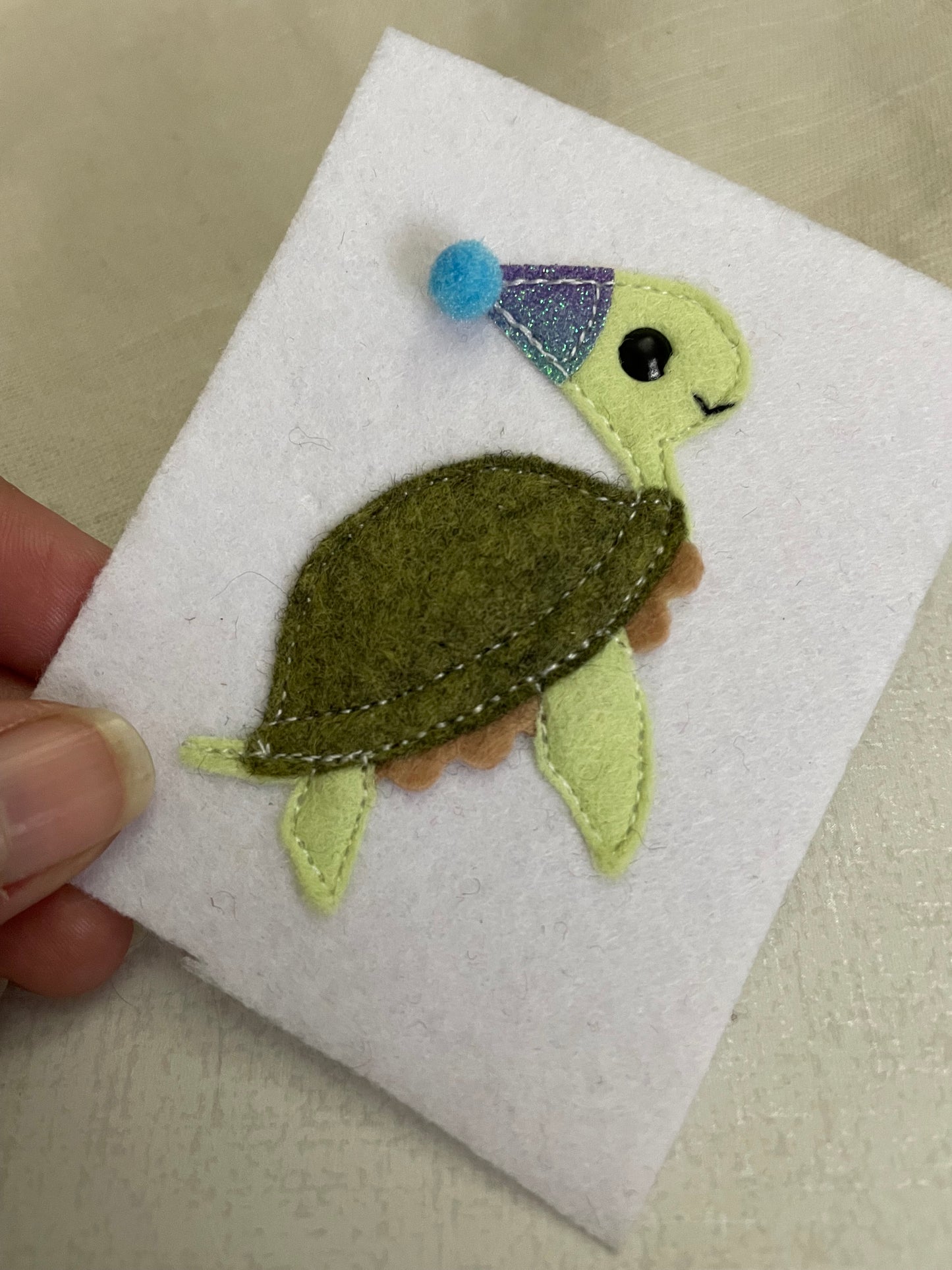 Turtle birthday badge