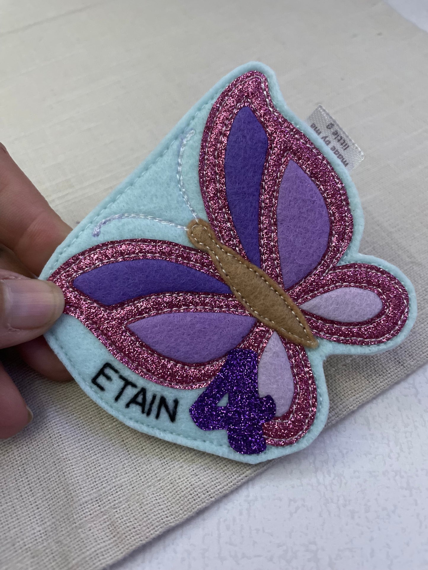 Butterfly birthday badge