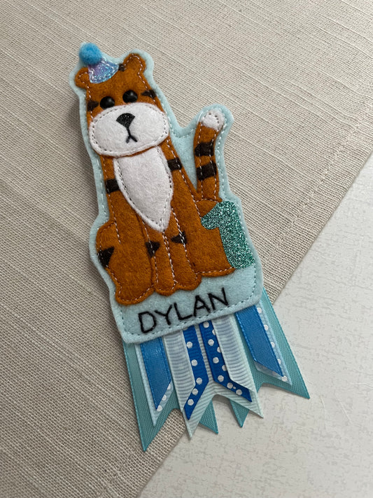 Tiger birthday badge