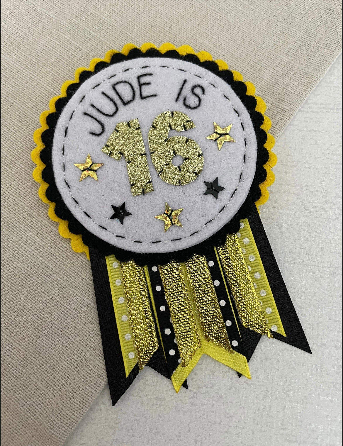 Custom Colour Birthday Rosette