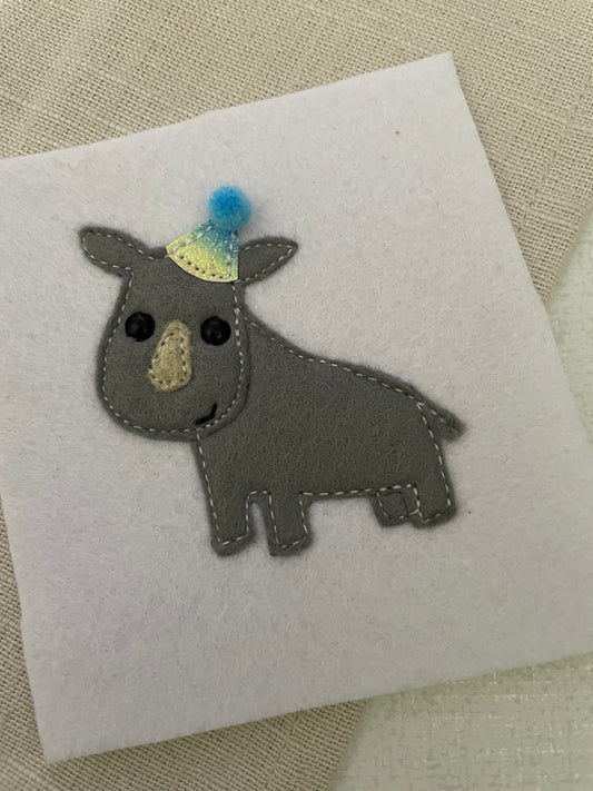 Rhino birthday badge