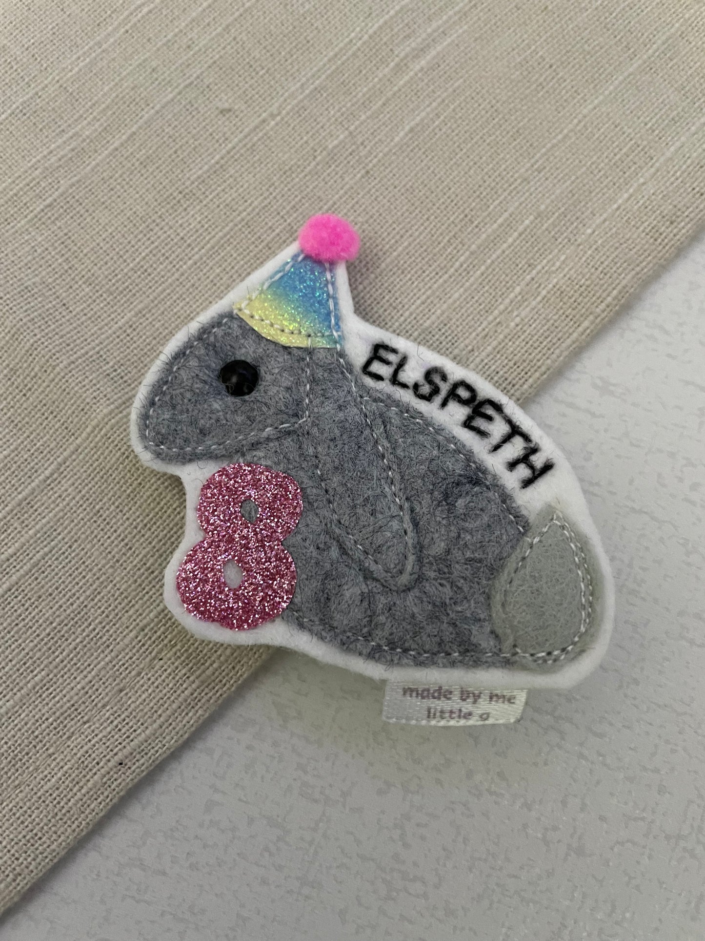 Rabbit birthday badge