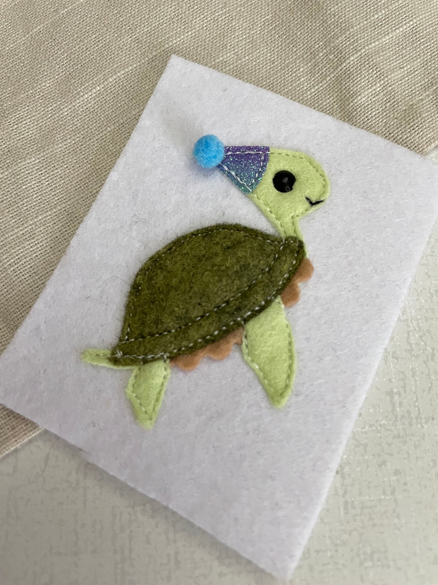 Turtle birthday badge