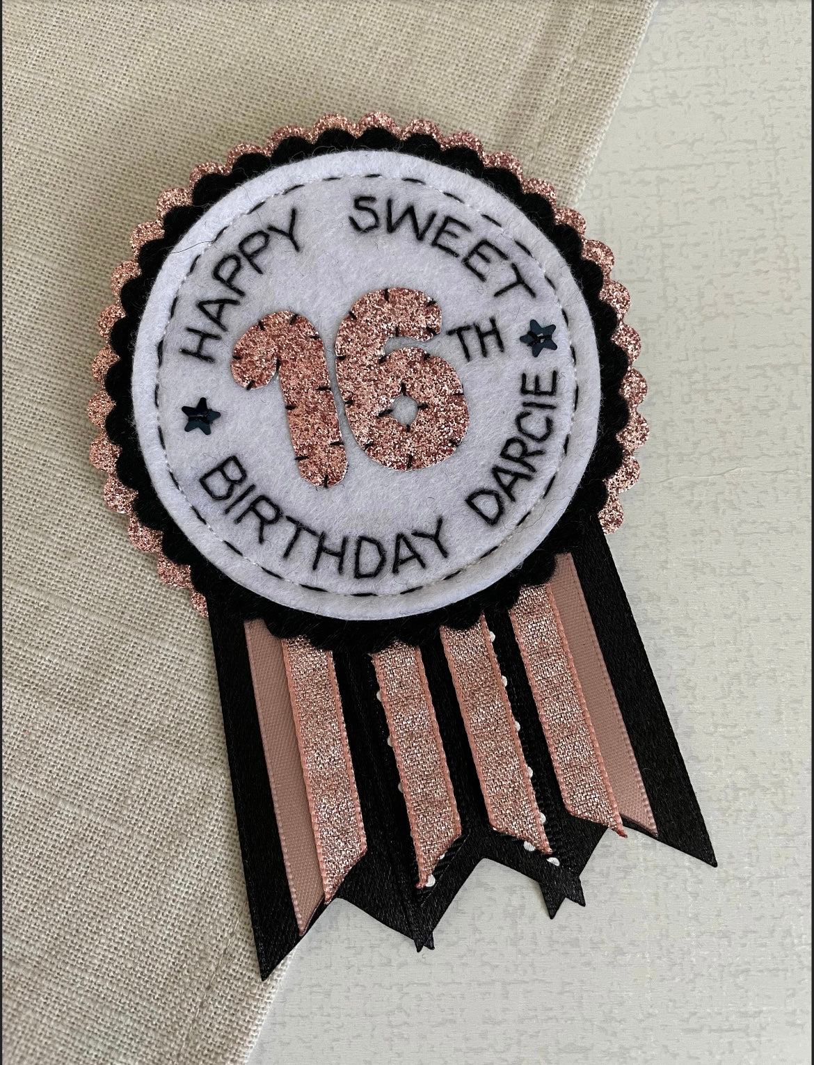 Custom Colour Birthday Rosette