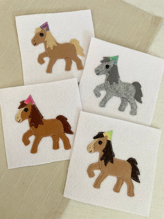 Horse birthday badge