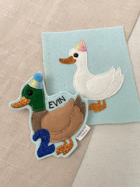 Duck birthday badge