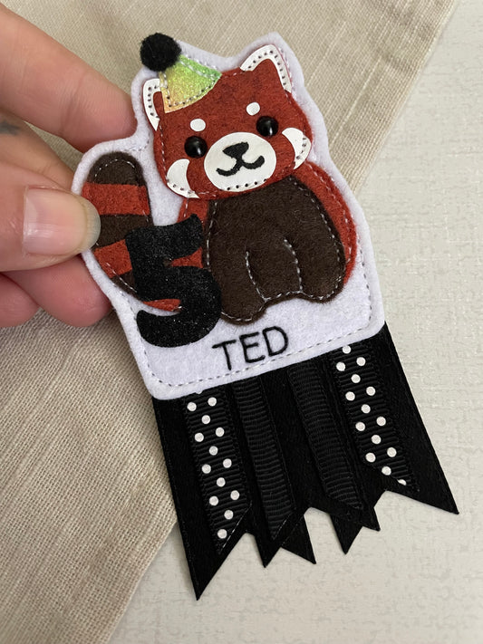 Red Panda birthday badge