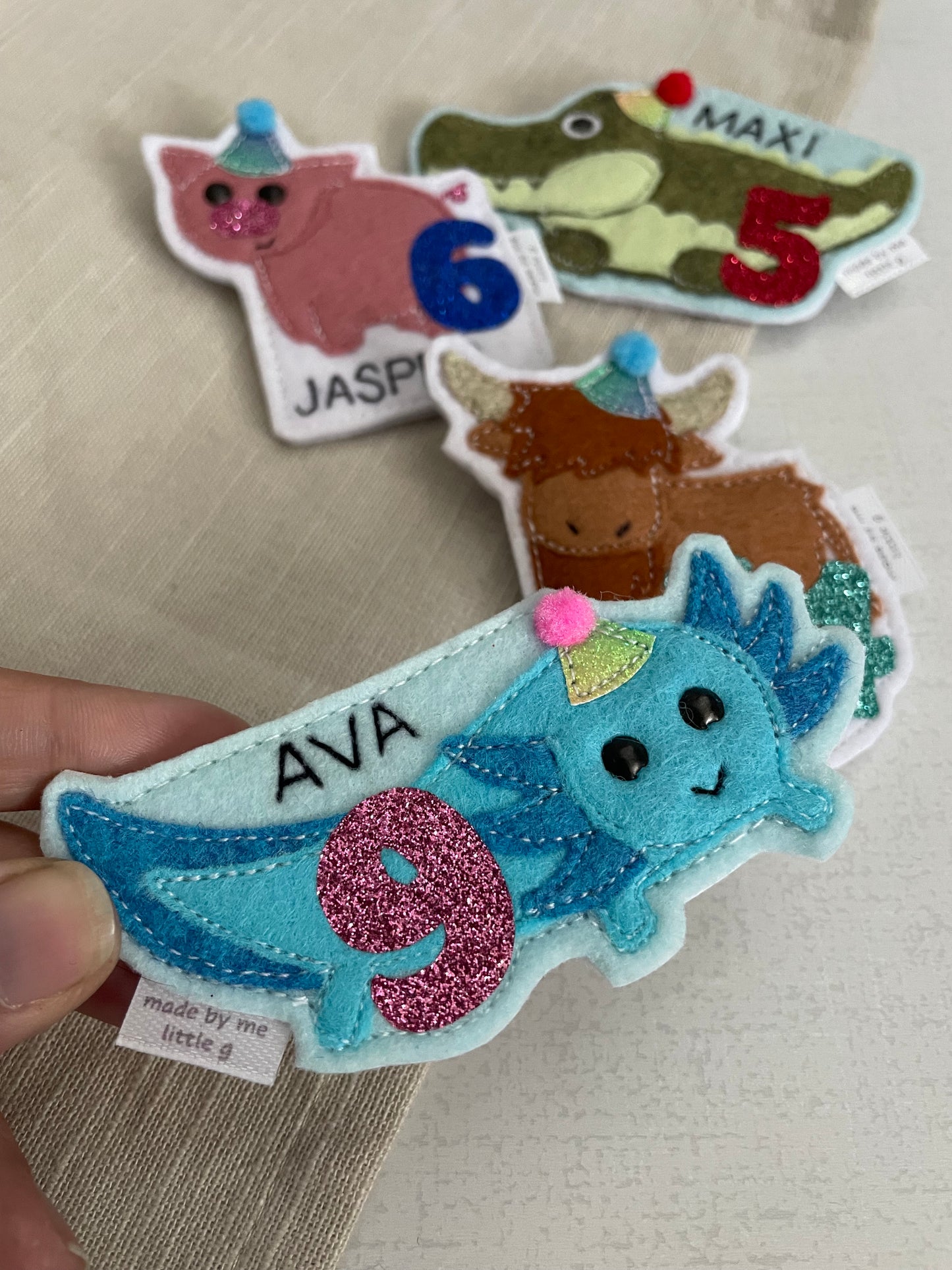 Axolotl birthday badge