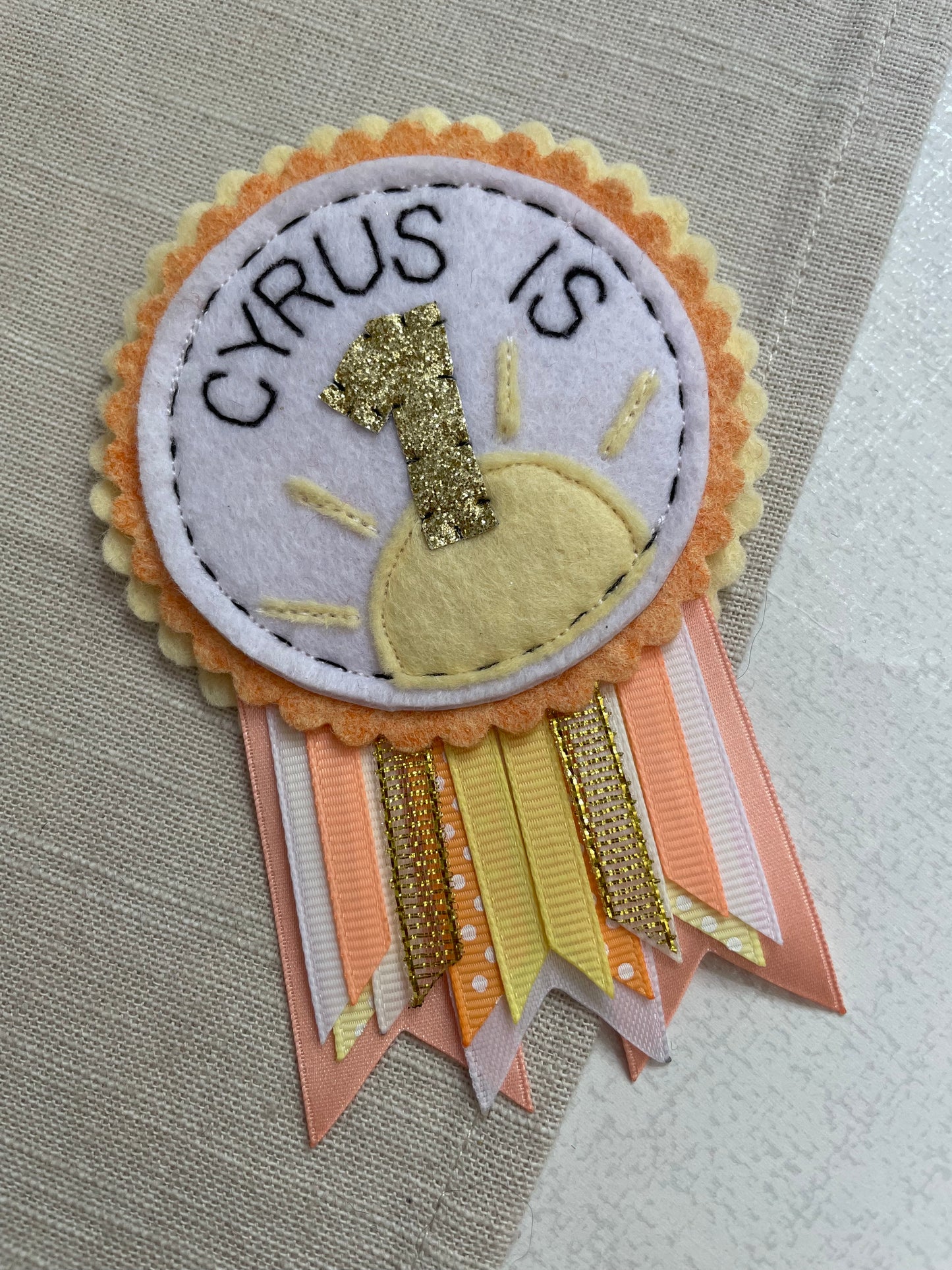 Custom Colour Birthday Rosette