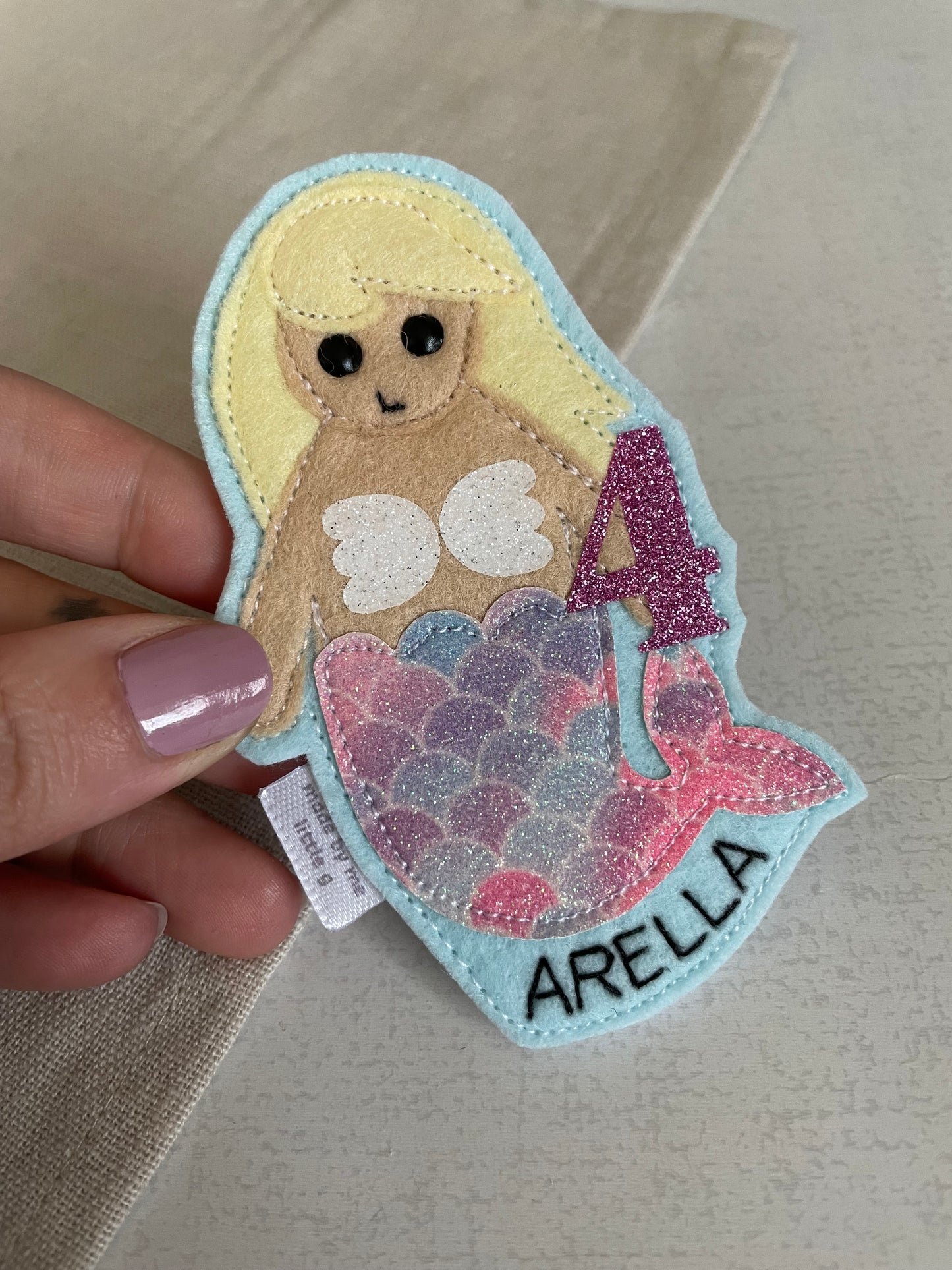 Mermaid Birthday Badge