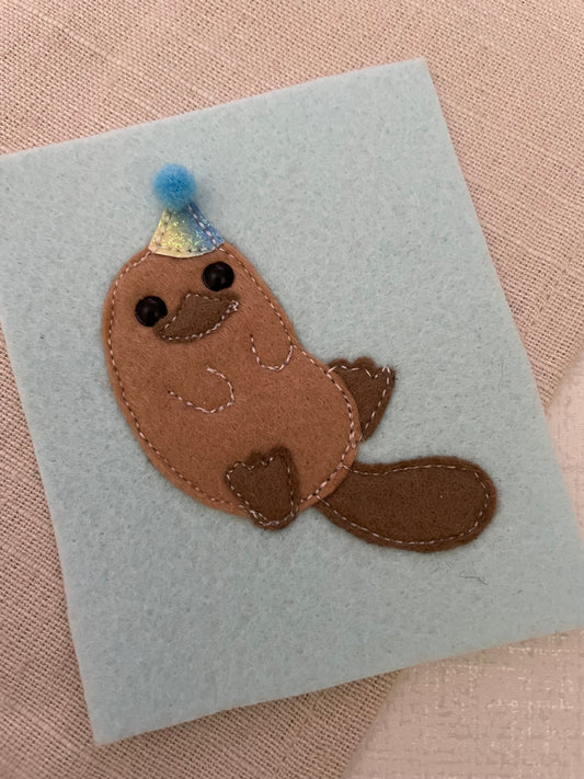 Duckbilledplatypus birthday badge