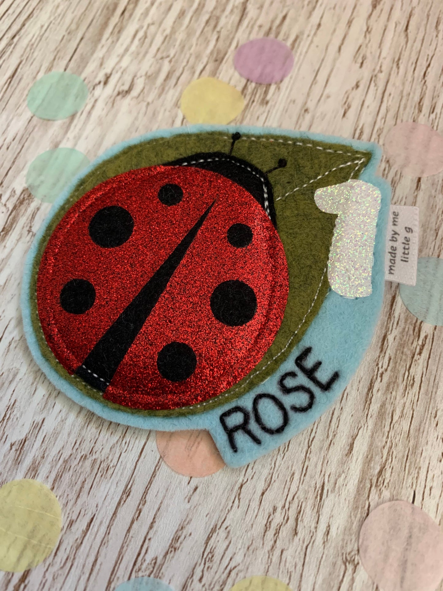 Bumblebee birthday badge, PLEASE READ INFO, personalised ladybird birthday badge, birthday badge