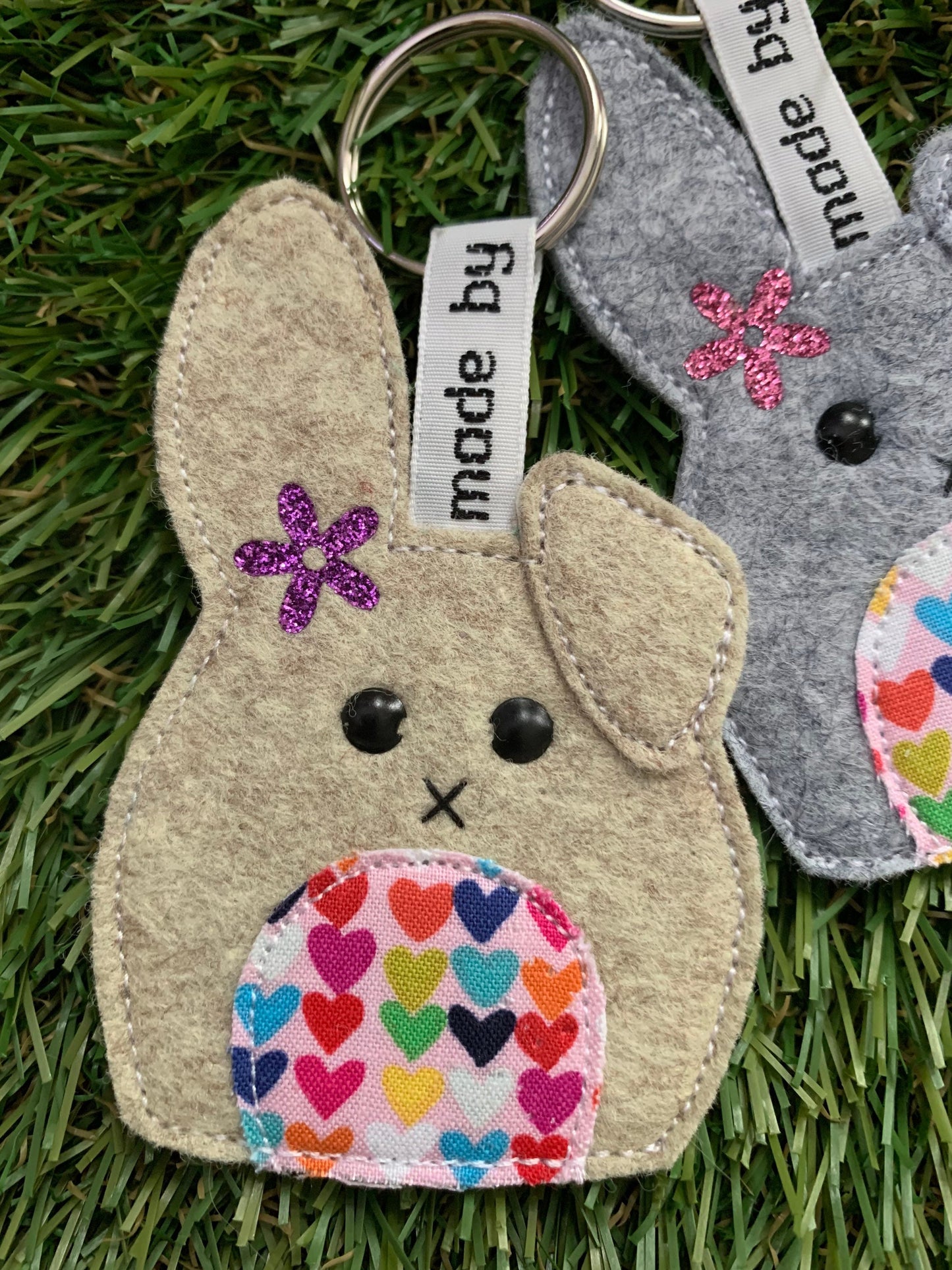 Bunny keyring, rabbit keyring, bunny rabbit keyring, rabbit keychain, bunny keychain, bunny rabbit keychain