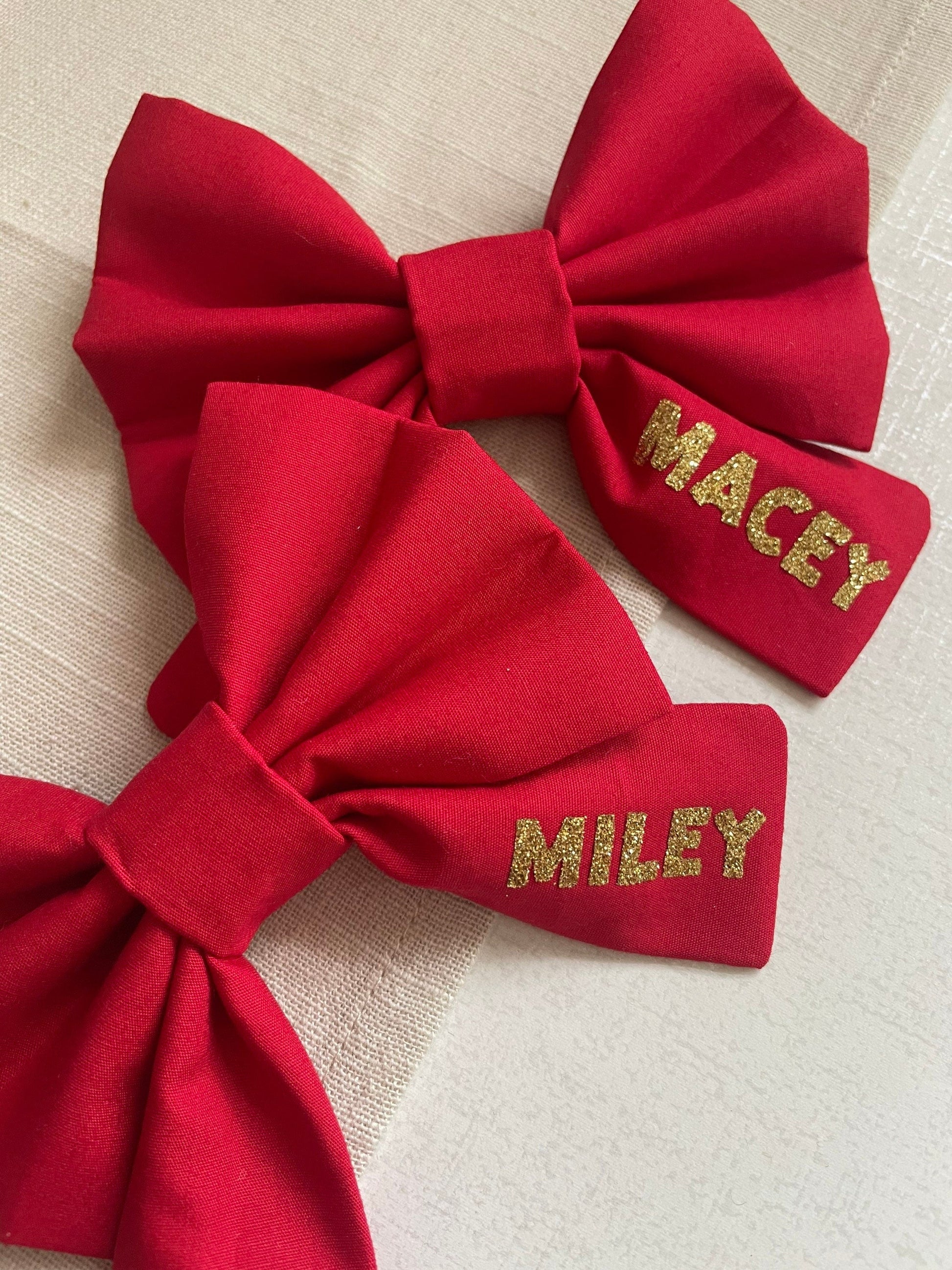 Dog bow, name dog bow, dog bow tie, personalised dog bow, name pet bow, pet bow, pet bow tie