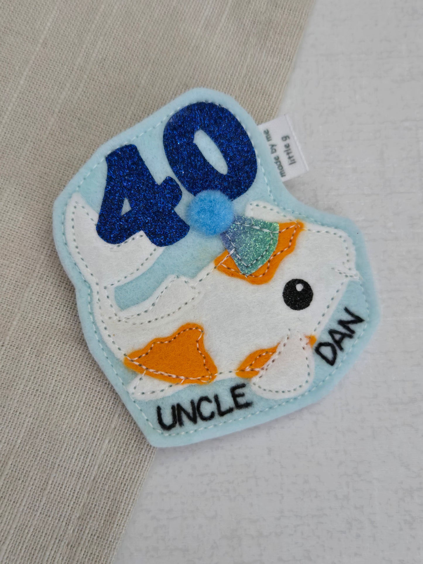 Koi fish birthday badge