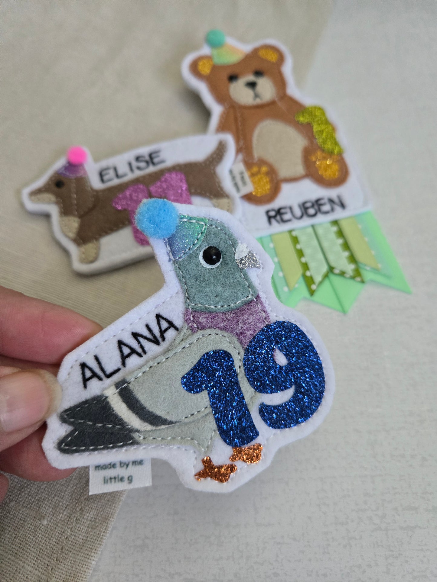 Pigeon birthday badge