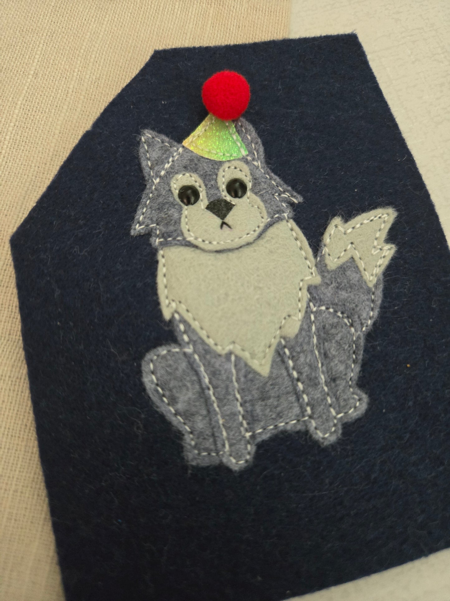 Wolf birthday badge