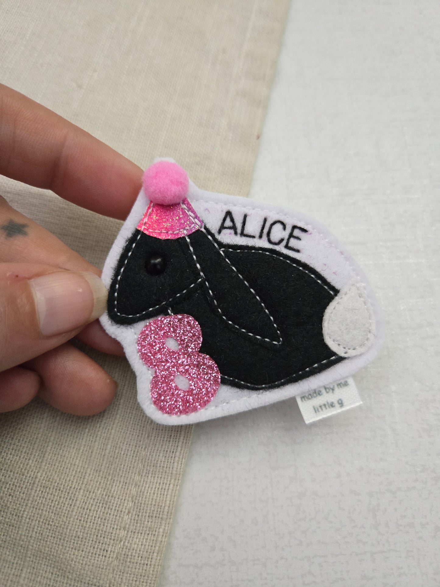Rabbit birthday badge