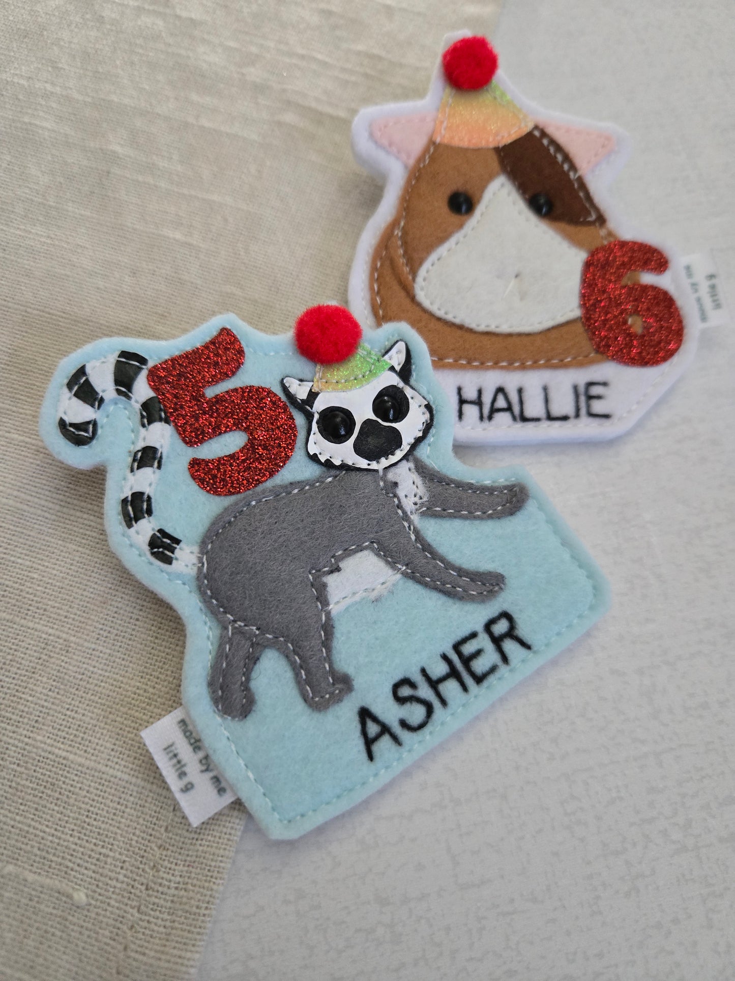 Lemur birthday badge