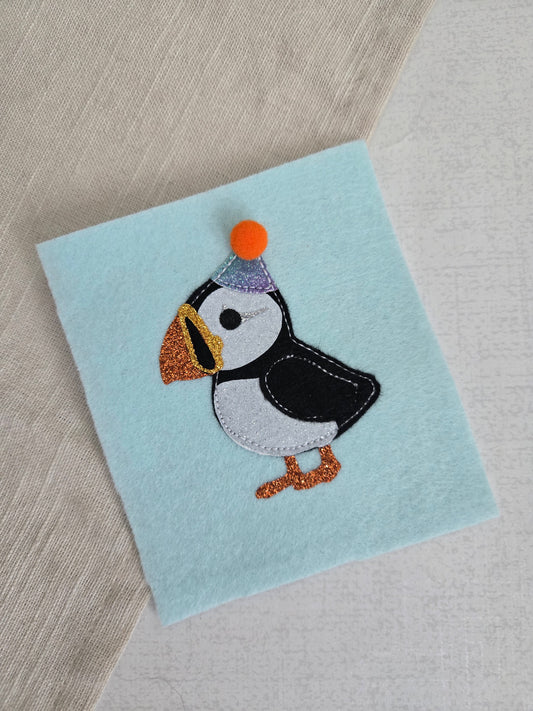 Puffin birthday badge