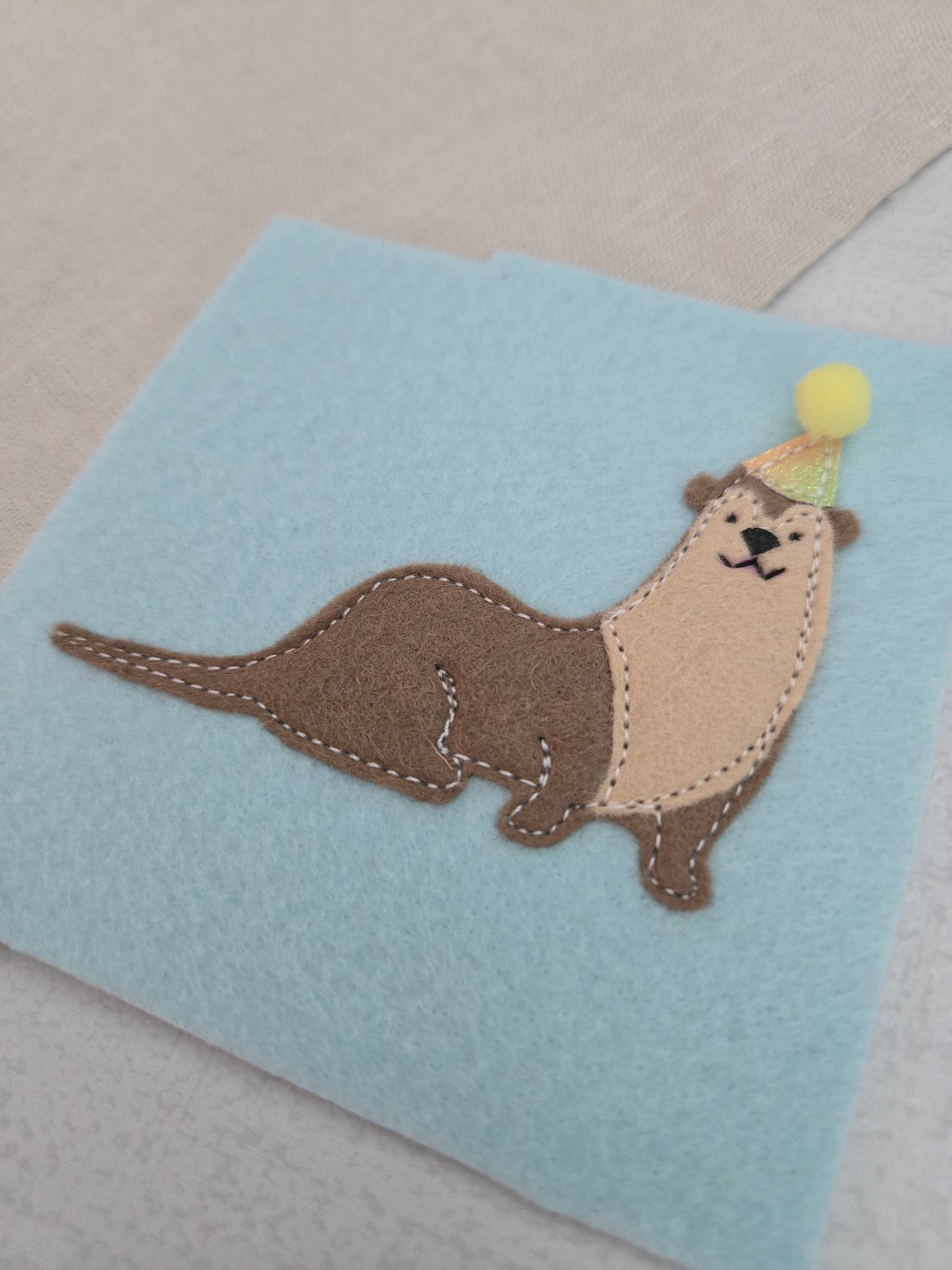 Otter birthday badge