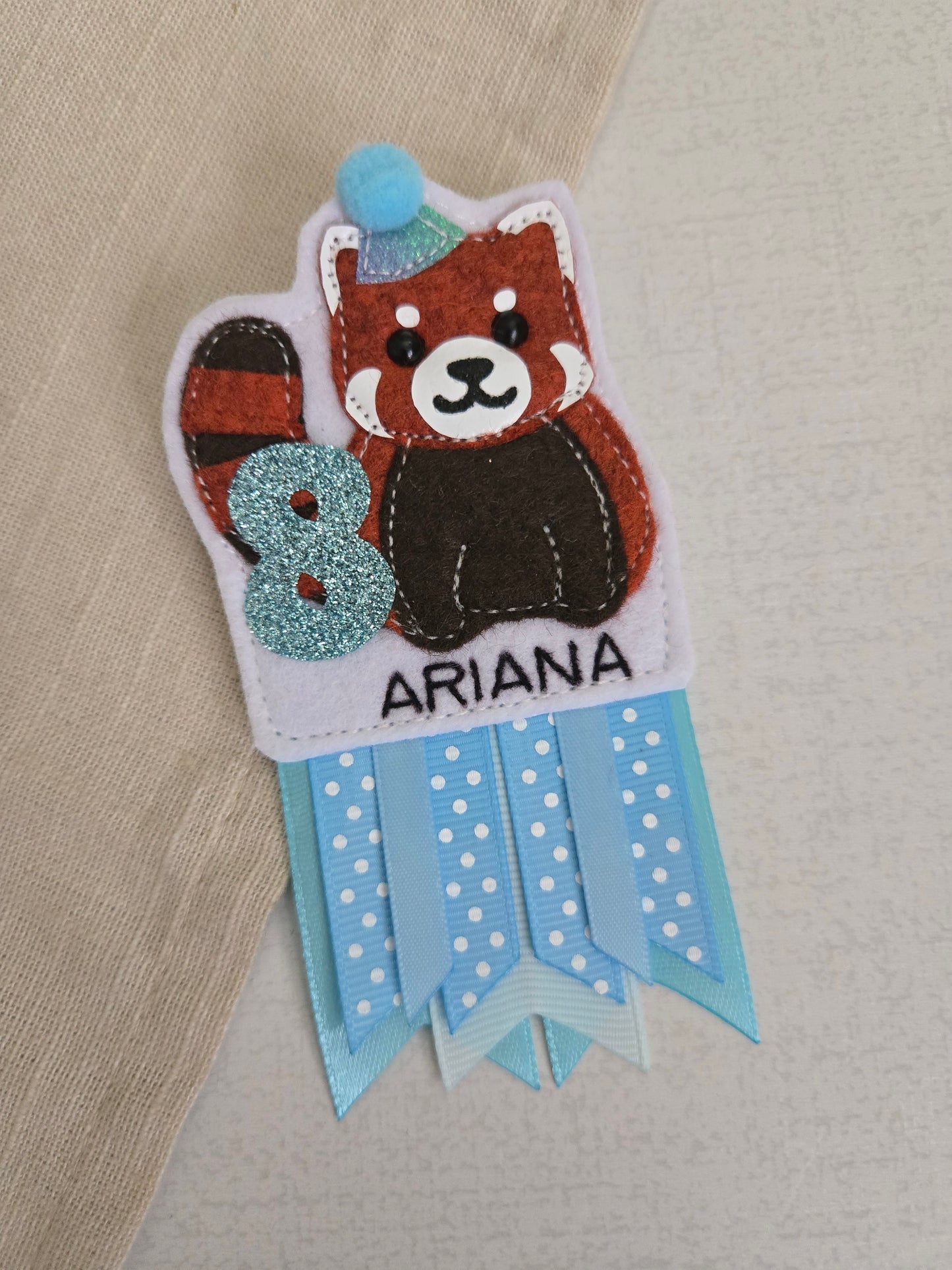 Red Panda birthday badge