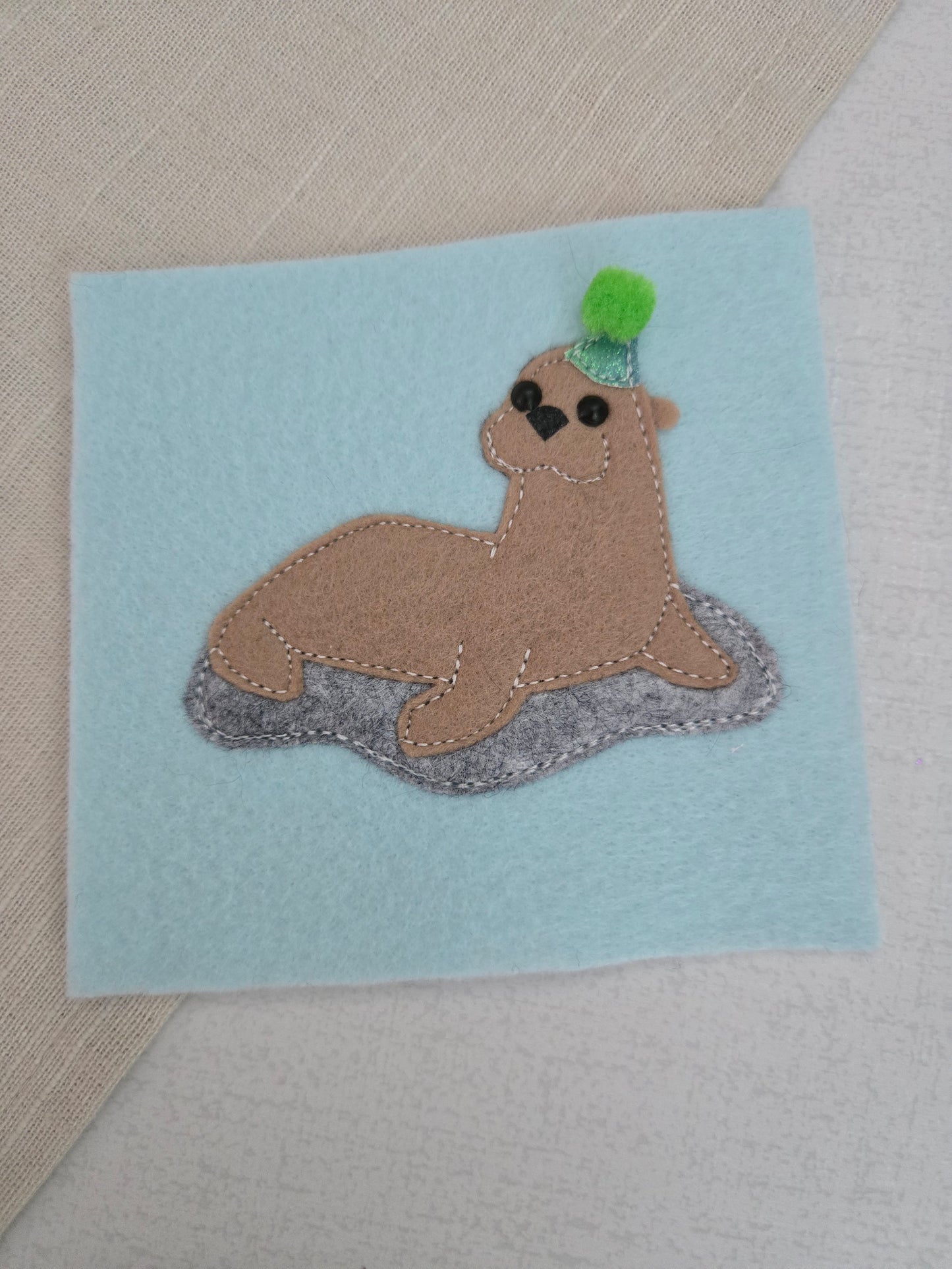Sea lion birthday badge