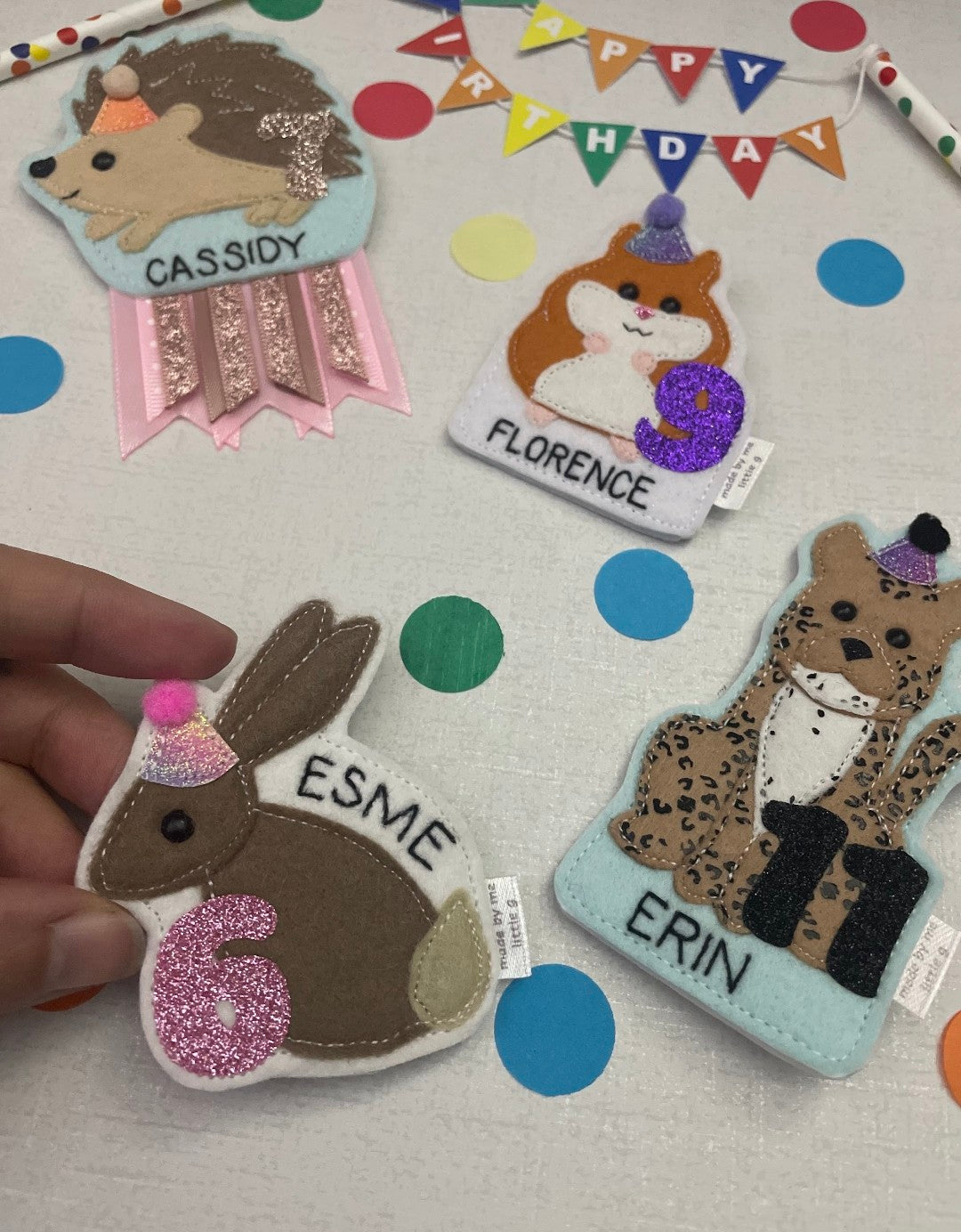 Rabbit birthday badge