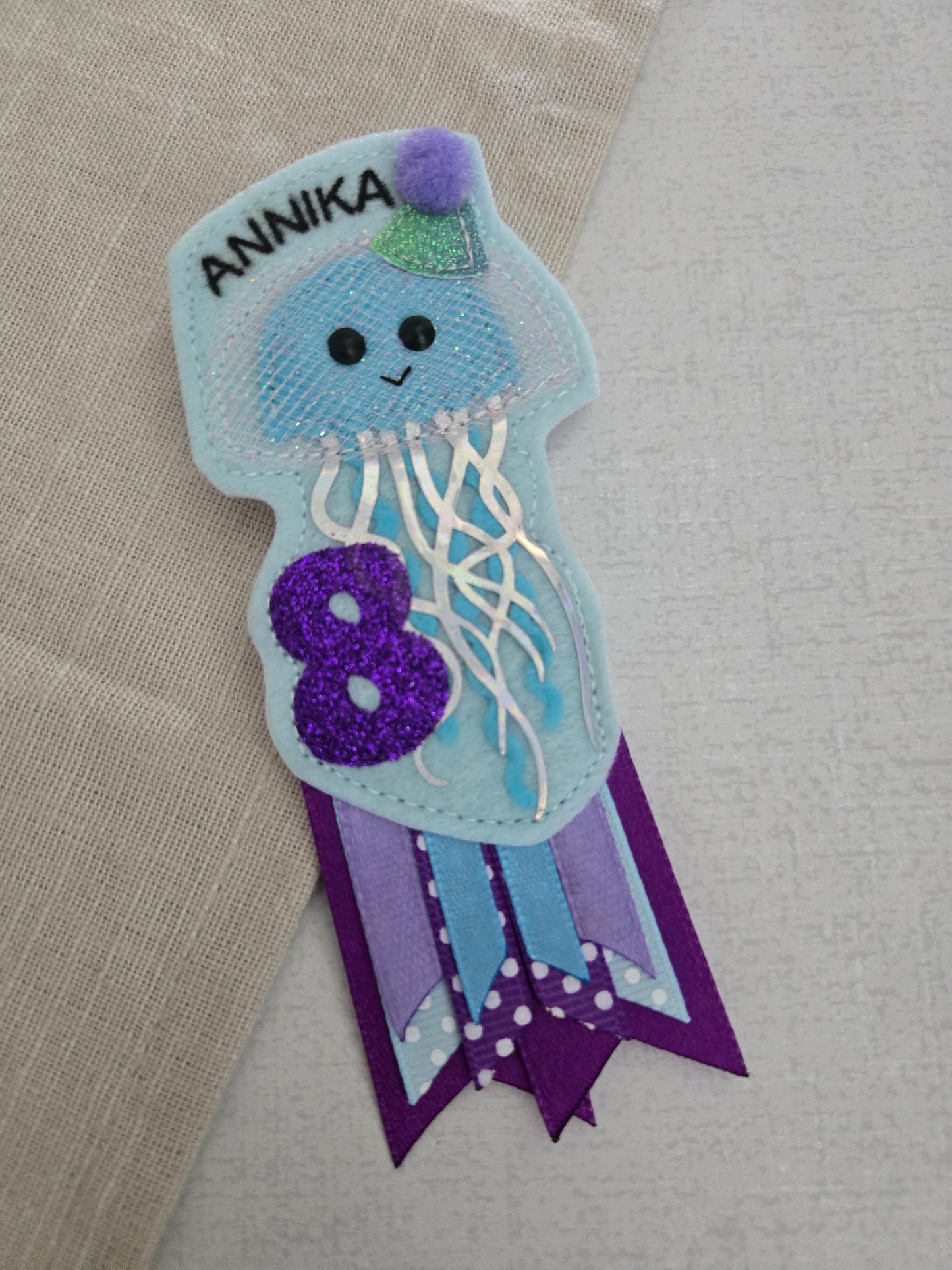 Jellyfish birthday badge